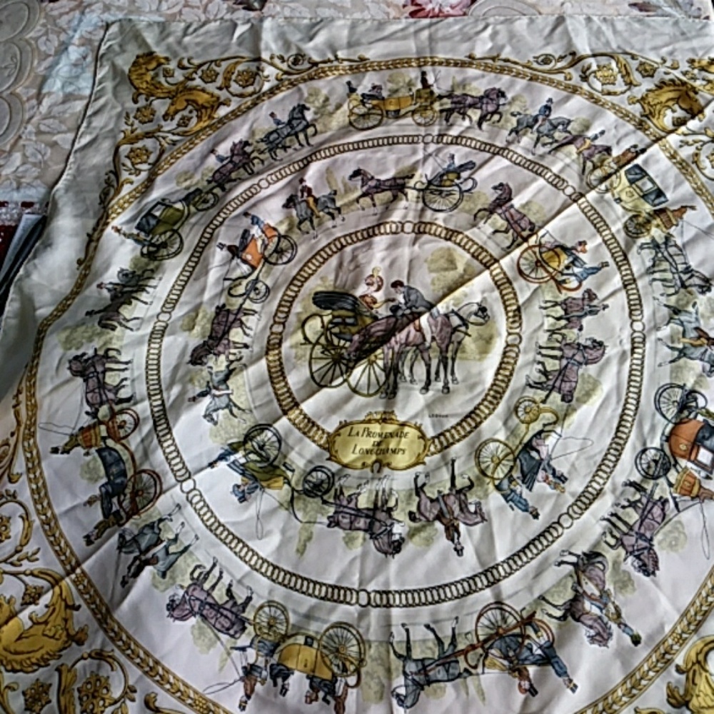 HERMES SILK SCARF Promenade de Longchamps